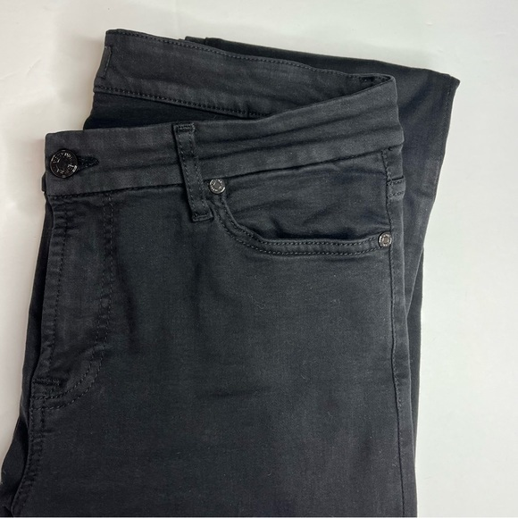 7 For All Mankind The Ankle Skinny Black Denim‎ Jeans 30 - Picture 1 of 9